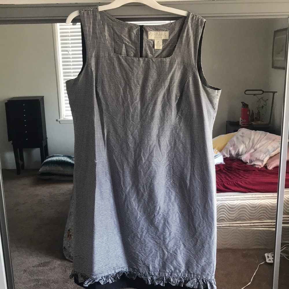 90 silk gingham dress